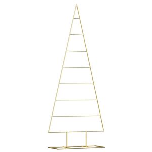 vidaXL F&eacute;m kar&aacute;csonyfa Arany 150 cm Porsz&oacute;rt Ac&eacute;l