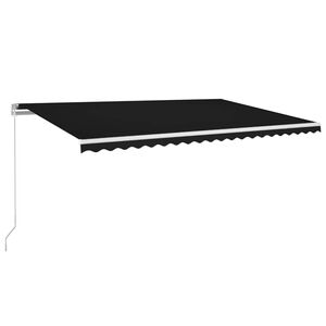 vidaXL antracitsz&uuml;rke k&eacute;zzel kih&uacute;zhat&oacute; LED-es napellenző 500 x 300 cm