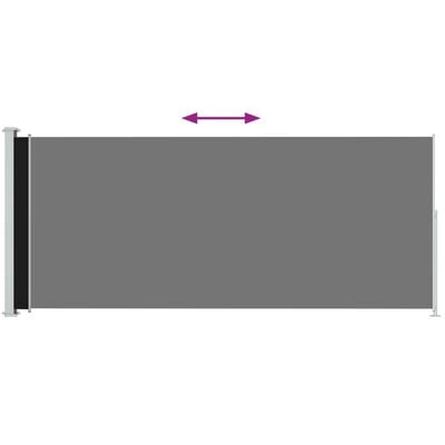 vidaXL fekete behúzható oldalsó terasznapellenző 220 x 500 cm