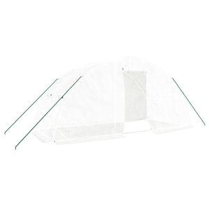 vidaXL feh&eacute;r ac&eacute;lv&aacute;zas melegh&aacute;z 10 m&sup2; 5 x 2 x 2,3 m