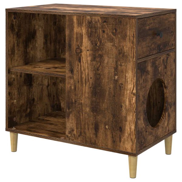 vidaXL Macska H&aacute;z F&uuml;st&ouml;lt t&ouml;lgy 72 x 42,5 x 70 cm Faanyag