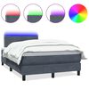 vidaXL s&ouml;t&eacute;tsz&uuml;rke b&aacute;rsony rug&oacute;s &eacute;s LED-es &aacute;gy matraccal 120x210 cm