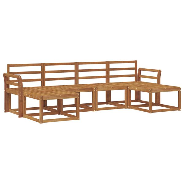 vidaXL K&uuml;lt&eacute;ri kanap&eacute; szett 6 pcs Term&eacute;szetes Faanyag