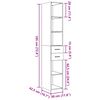 vidaXL fehér szerelt fa magasszekrény 30 x 42,5 x 185 cm