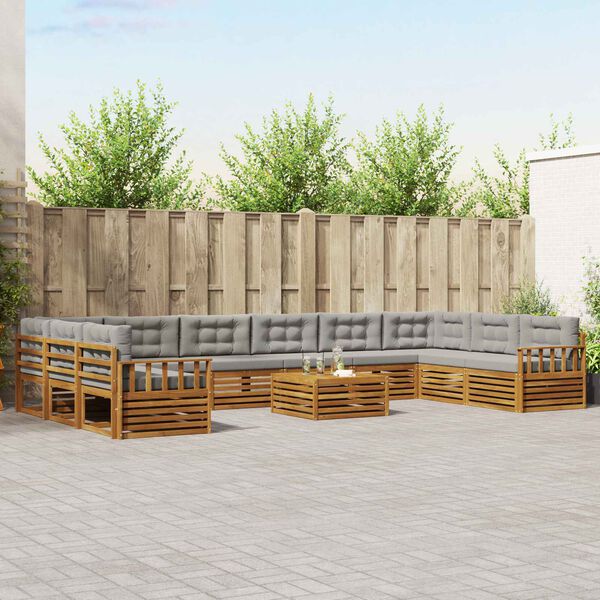 vidaXL &Uuml;lőgarnit&uacute;r&aacute;k 11 pcs Term&eacute;szetes &eacute;s Vil&aacute;gossz&uuml;rke T&ouml;m&ouml;r Ak&aacute;cfa