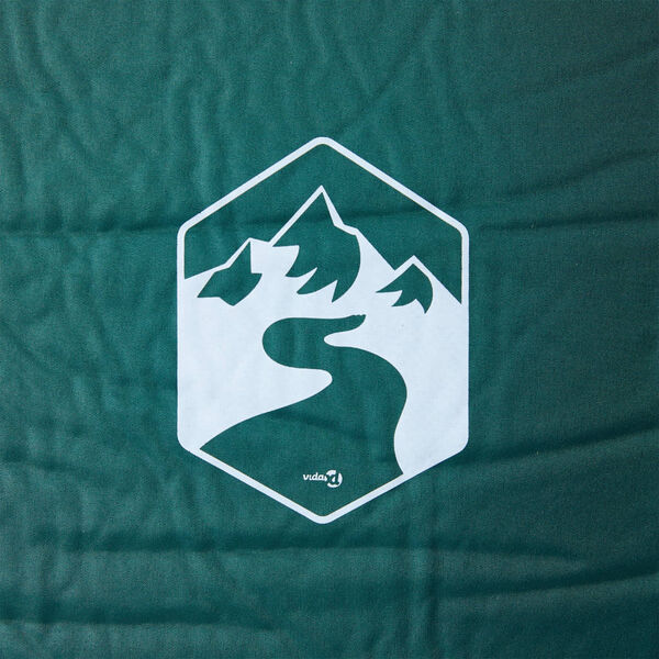 vidaXL 1 szem&eacute;lyes z&ouml;ld &ouml;nfelf&uacute;j&oacute; kempingmatrac p&aacute;rn&aacute;val