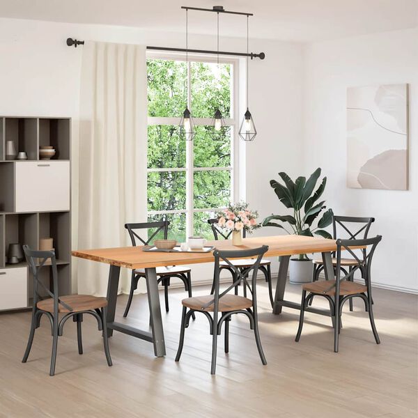 vidaXL 2 db antracitszürke A-alakú étkezőasztal láb 100 x (72-73) cm acél étkezőasztal láb