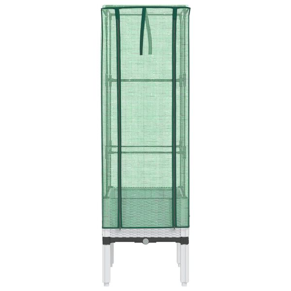 vidaXL rattan megjelen&eacute;sű magas&aacute;gy&aacute;s melegh&aacute;ztakar&oacute;val 40x40x140 cm