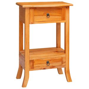 vidaXL Konzolasztal Term&eacute;szetes 50,5 x 30 x 75,5 cm T&ouml;m&ouml;r Mahag&oacute;ni Fa