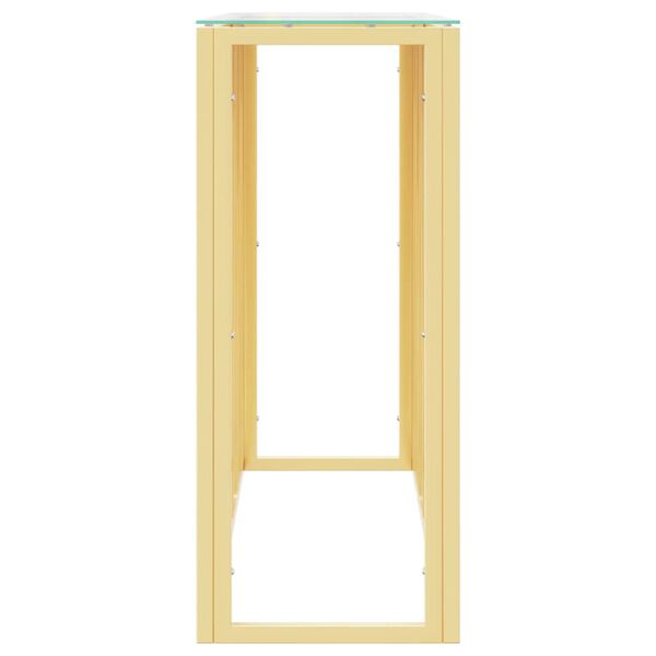 vidaXL üveg és rozsdamentes acél tálalóasztal 110x30x70 cm