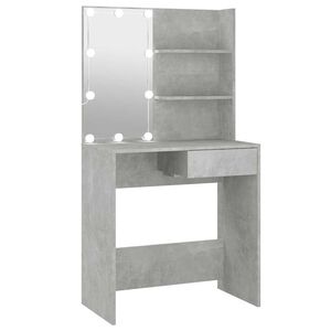 vidaXL betonsz&uuml;rke f&eacute;s&uuml;lk&ouml;dőasztal LED-del 74,5 x 40 x 141 cm
