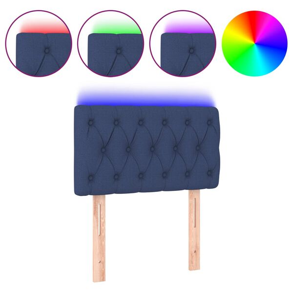 vidaXL k&eacute;k sz&ouml;vet LED-es fejt&aacute;mla 80 x 7 x 78/88 cm