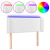 vidaXL feh&eacute;r műbőr LED-es fejt&aacute;mla 103x16x78/88 cm