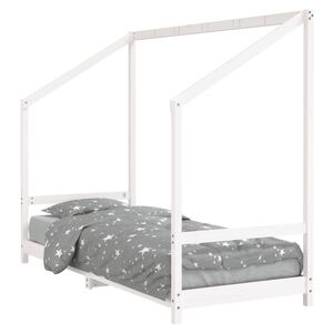 vidaXL feh&eacute;r t&ouml;m&ouml;r fenyőfa gyerek&aacute;gykeret 80 x 200 cm