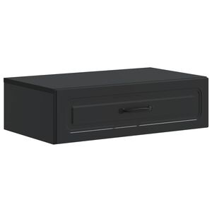 vidaXL Fali oldalt&aacute;bla Fekete 59 x 34,5 x 17 cm Szerelt Fa