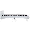 vidaXL fehér LED-es műbőr ágykeret 120 x 200 cm