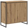 vidaXL Oldals&oacute; szekr&eacute;ny K&eacute;zműves T&ouml;lgy 79 x 36 x 75 cm Szerelt Fa