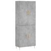 vidaXL betonsz&uuml;rke szerelt fa magasszekr&eacute;ny 69,5 x 34 x 180 cm