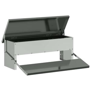 vidaXL Csirke Treadle Etető Ez&uuml;st 48,5 x 39,5 x 19 cm Horganyzott ac&eacute;l