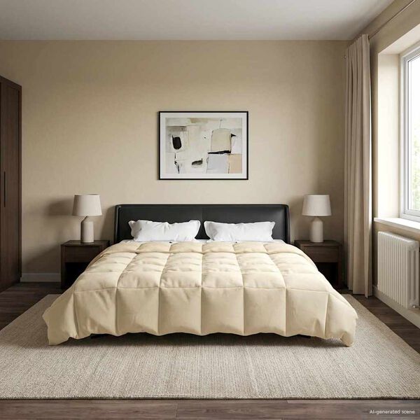 vidaXL Ny&aacute;ri Takarm&aacute;ny S&ouml;v&eacute;nyes Kr&eacute;m 200 x 200 cm Mikrosz&aacute;l