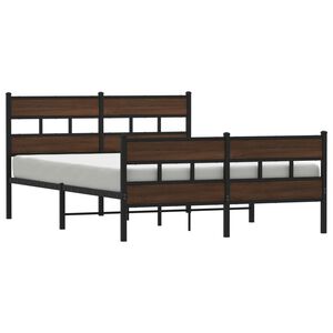 vidaXL barna t&ouml;lgy sz&iacute;nű f&eacute;m &aacute;gykeret matrac n&eacute;lk&uuml;l 150 x 200 cm