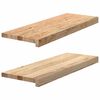 vidaXL l&eacute;pcsőfokok 2 db kezeletlen 70x25x2 cm t&ouml;m&ouml;r fa t&ouml;lgyfa