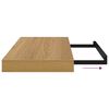 vidaXL Falpolc Falra szerelhető 2 pcs Barna 50 x 23 x 4 cm Faanyag