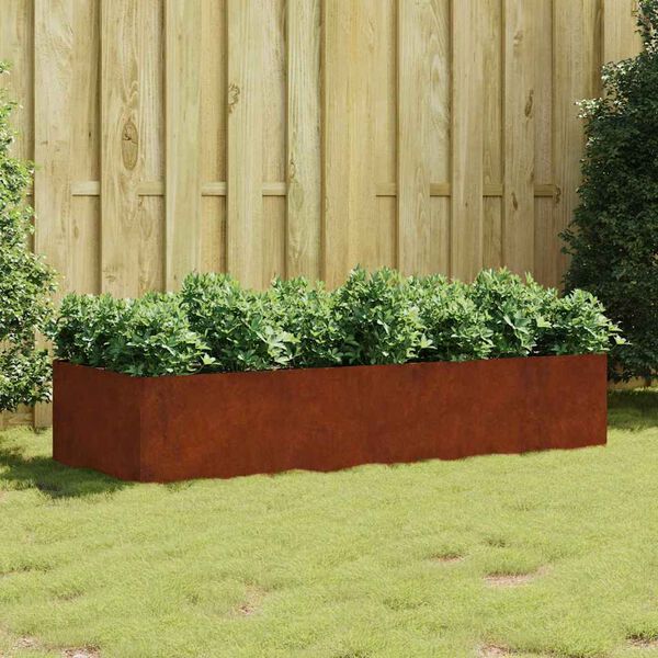 vidaXL corten ac&eacute;l kerti magas&aacute;gy&aacute;s 200x80x40 cm