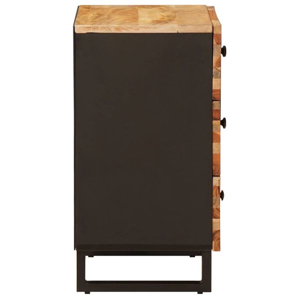 vidaXL &Aacute;gyt&aacute;rol&oacute; szekr&eacute;ny fi&oacute;kkal Barna 50 x 33 x 62 cm T&ouml;m&ouml;r Mang&oacute;f&aacute;t