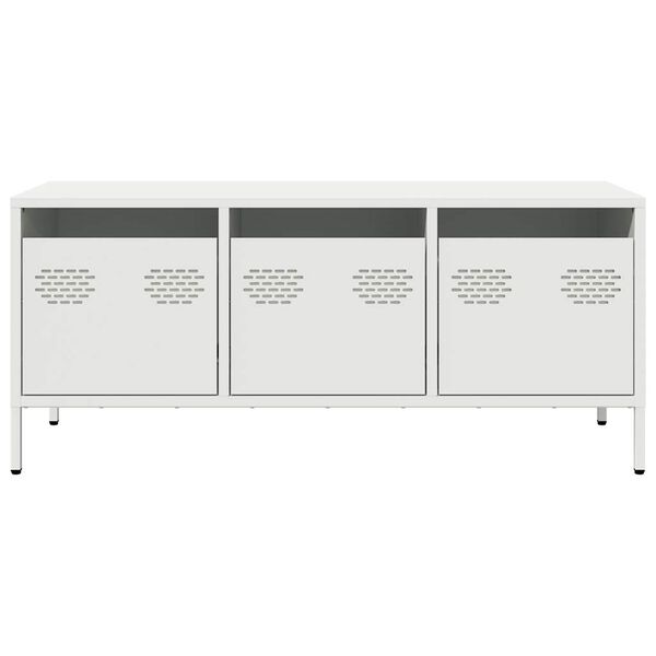 vidaXL fehér hidegen hengerelt acél TV-szekrény 101,5 x 39 x 43,5 cm