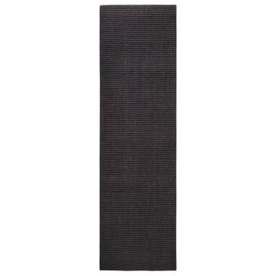 vidaXL fekete természetes szizálszőnyeg 100x350 cm