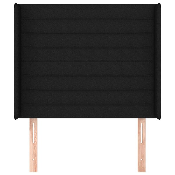 vidaXL fekete sz&ouml;vet fejt&aacute;mla sz&aacute;rnyakkal 93x16x118/128 cm