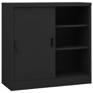 vidaXL antracitsz&uuml;rke ac&eacute;l tol&oacute;ajt&oacute;s irodai szekr&eacute;ny 90 x 40 x 90 cm