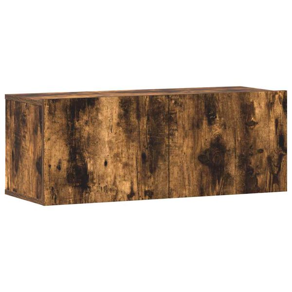 vidaXL 3 r&eacute;szes f&uuml;st&ouml;s t&ouml;lgy sz&iacute;nű szerelt fa TV-szekr&eacute;nyszett