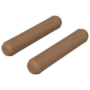 vidaXL Fa d&uuml;belek 2 pcs Barna &Oslash;8 x 35 mm T&ouml;m&ouml;r fa