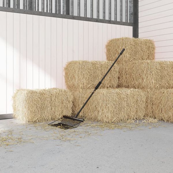 vidaXL 18 fogas fekete acél vasvillafej