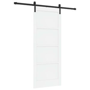 vidaXL Cs&uacute;sz&oacute; ajt&oacute; 83 x 202 cm T&ouml;m&ouml;r Fenyőfa Feh&eacute;r &eacute;s Fekete