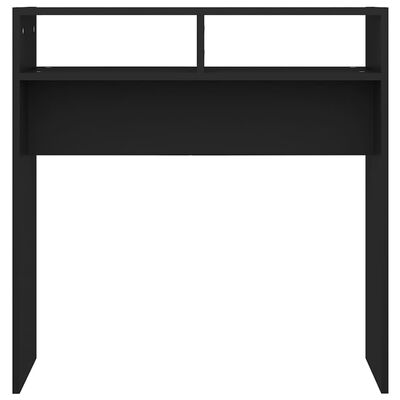 vidaXL fekete forgácslap tálalóasztal 78 x 30 x 80 cm