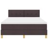 vidaXL LED Box Spring &Aacute;gy matracmal S&ouml;t&eacute;t Barna 140 x 190 cm sz&ouml;vet