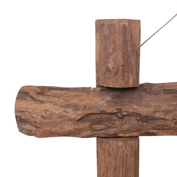 vidaXL term&eacute;szetes sz&iacute;nű &uacute;jrahasznos&iacute;tott t&iacute;kfa r&ouml;nkt&uuml;k&ouml;r 70 x 70 cm