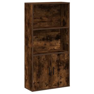vidaXL f&uuml;st&ouml;s t&ouml;lgy sz&iacute;nű szerelt fa k&ouml;nyvszekr&eacute;ny 60x24x120 cm