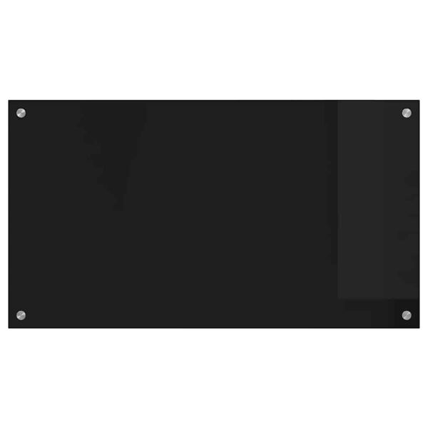 vidaXL Konyhai splashback Fekete 90 x 50 cm edzett &uuml;veg