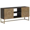 vidaXL TV szekr&eacute;ny Bronz 105 x 30 x 50 cm T&ouml;m&ouml;r Mang&oacute;fa &eacute;s Műszaki Fa