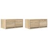 vidaXL 2 db sonoma t&ouml;lgy sz&iacute;nű szerelt fa TV-szekr&eacute;ny 60x31x25,5 cm