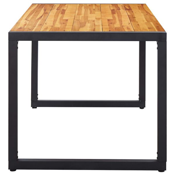 vidaXL 5 r&eacute;szes fekete kerti &eacute;tkezőgarnit&uacute;ra