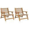 vidaXL Kerti b&uacute;tor 2 pcs B&eacute;zs 67 x 78 x 73 cm T&ouml;m&ouml;r Ak&aacute;cfa