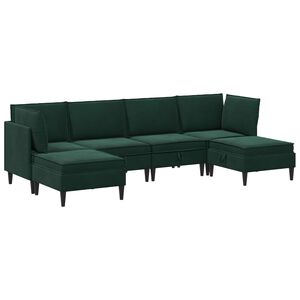 vidaXL Nappali b&uacute;tor szett p&aacute;rn&aacute;val t&aacute;rol&oacute;val 6 pcs S&ouml;t&eacute;tz&ouml;ld B&aacute;rsony