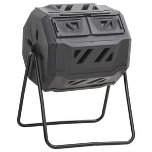 vidaXL fekete kerti komposzt&aacute;l&oacute;l&aacute;da 73 x 64 x 95 cm 160 L