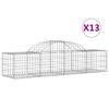 vidaXL 13 db &iacute;ves horganyzott vas gabion kos&aacute;r 200x50x40/60 cm