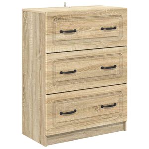 vidaXL Fi&oacute;kos szekr&eacute;ny Sonoma T&ouml;lgy 66 x 34,5 x 87 cm Szerelt Fa